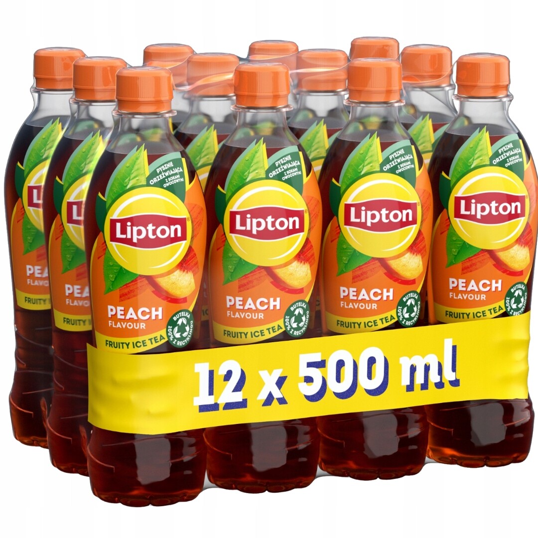 Lipton Ice Tea Broskev Neperlivý nápoj 500 ml x 12 kusů