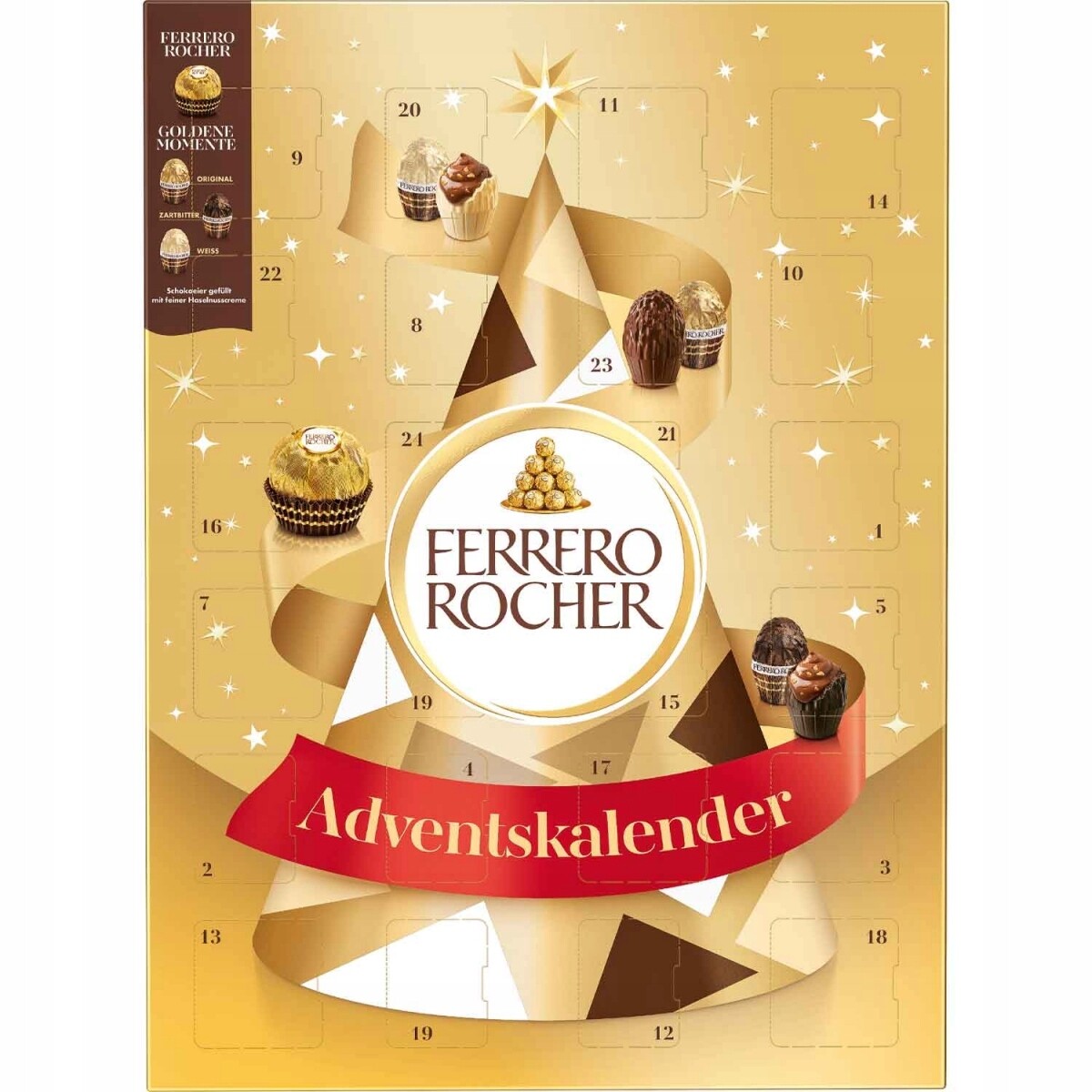 Ferrero Rocher Adventní kalendář Pralinky 4 příchutě 258 g