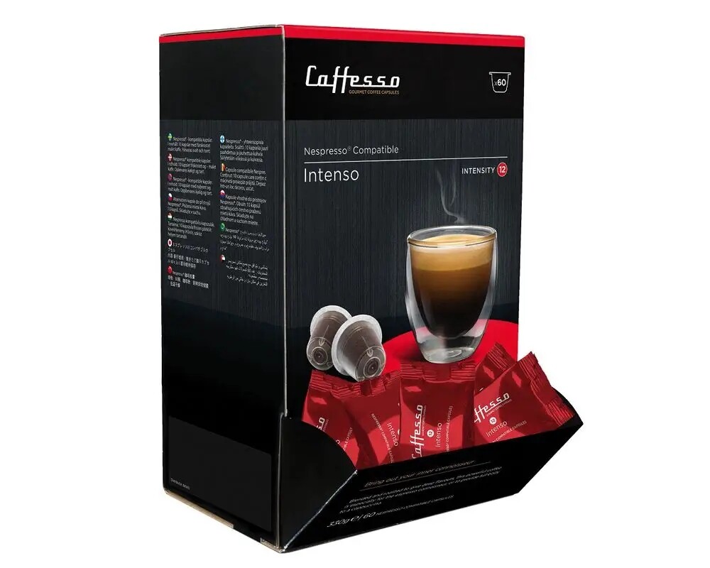 Caffesso Intenso 60 ks kapsle do kávovarů Nespresso, DeLonghi a Krups