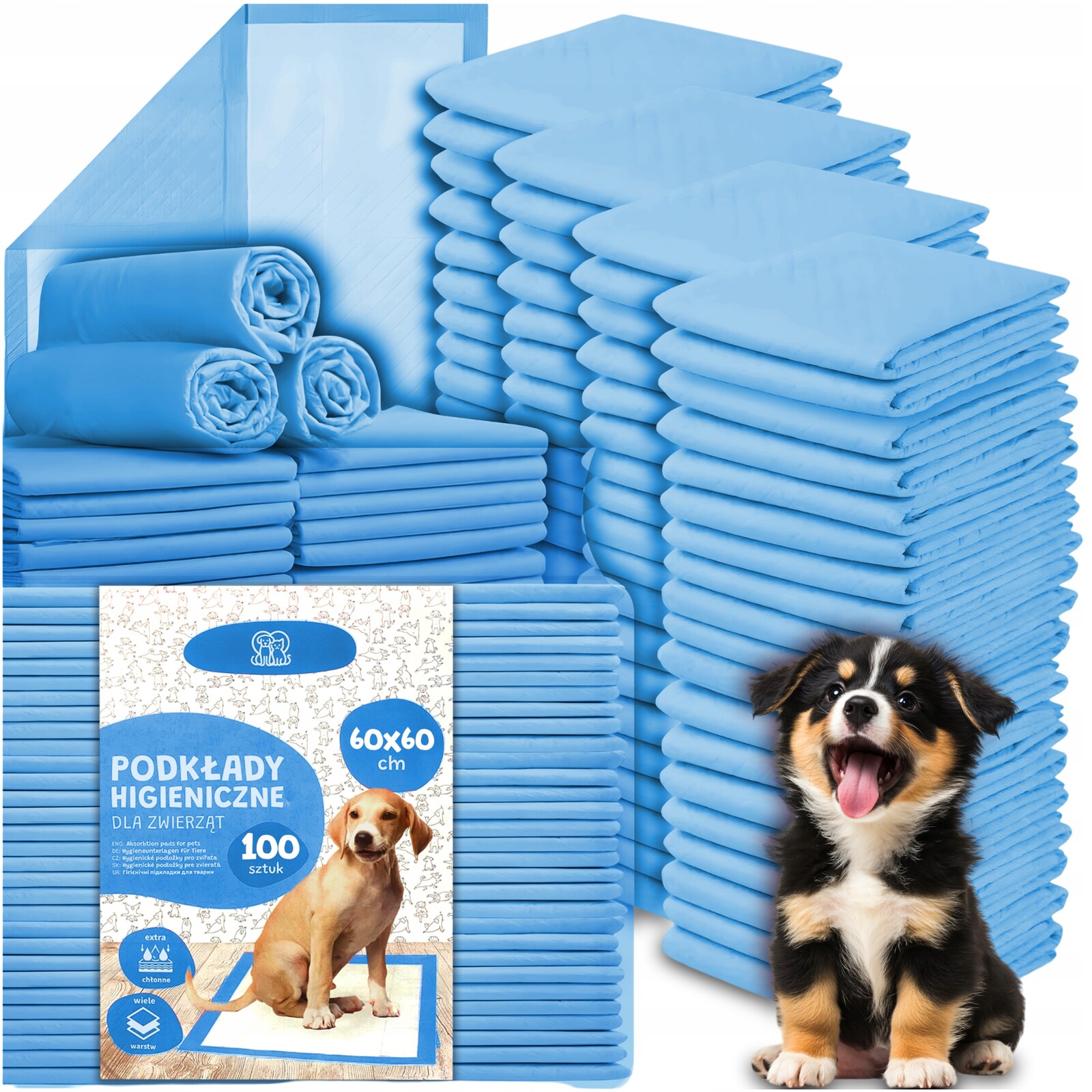 Podložky Pro Psy A Psy Hygienické Naučení Savého 100KS 60X60CM