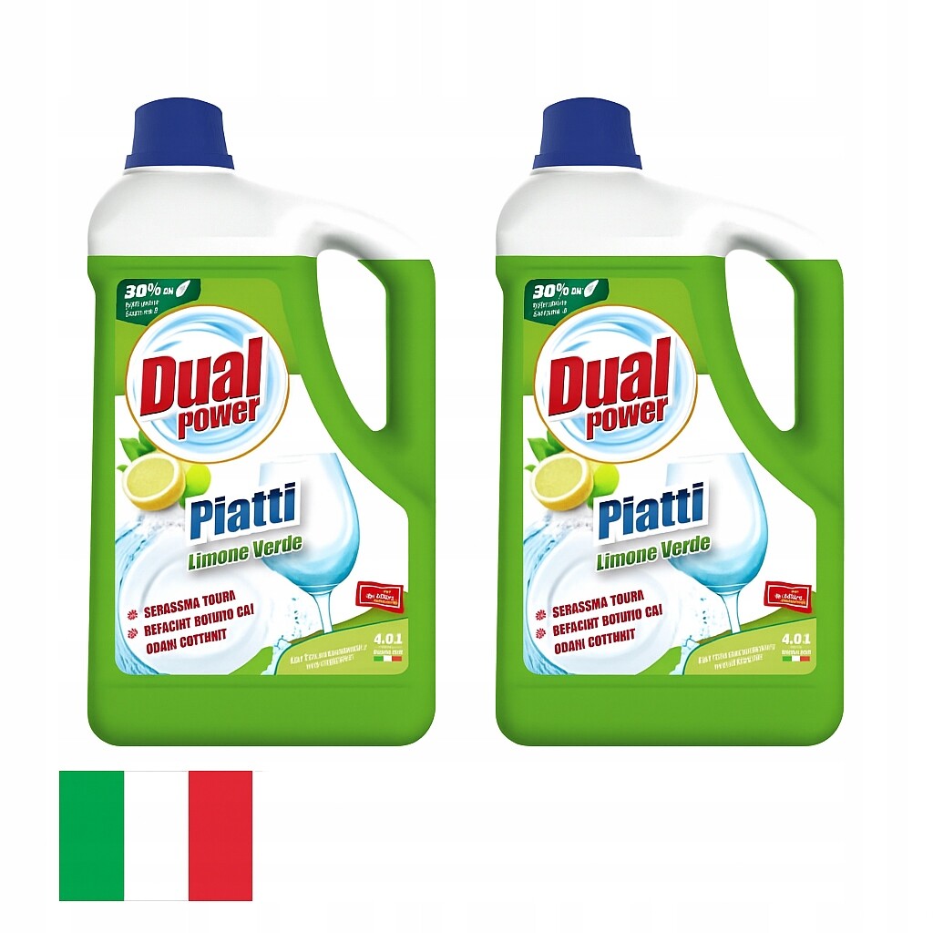 Italský tekutinový prostředek na nádobí Piatti Limone 4,9 l velký dvojitý citronový kanystr xxl