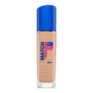 Rimmel London Match Perfection 24HR SPF20 Foundation tekutý make-up pro sjednocenou a rozjasněnou pleť 102 Light Nude 30 ml