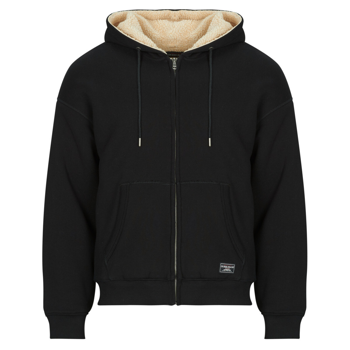 Guess  OVER FULL ZIP TRACK JACKETE  Černá