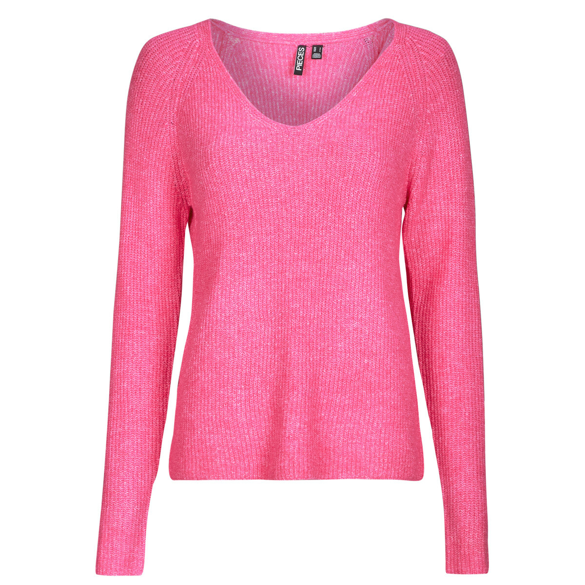 Pieces  ELLEN V NECK  Růžová