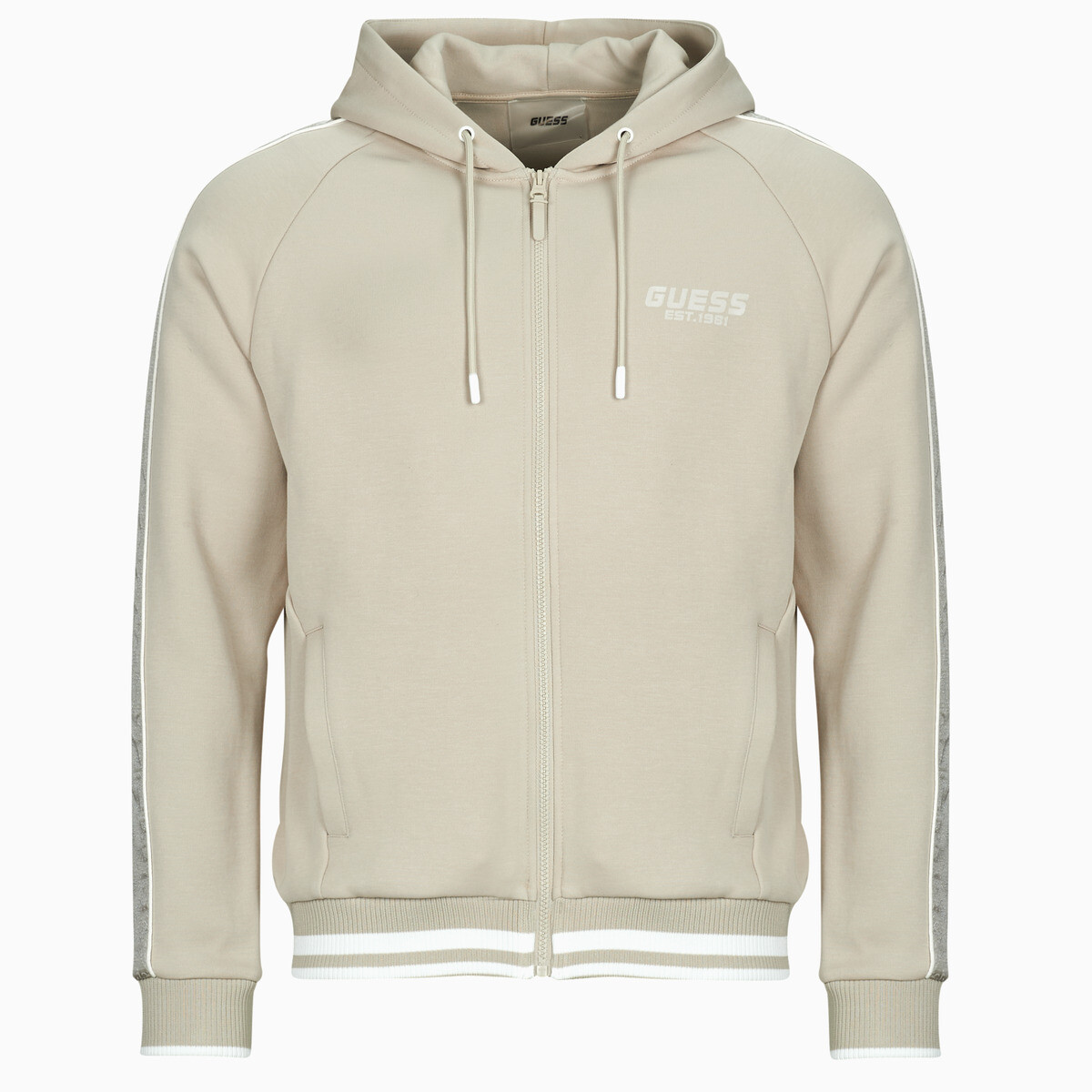 Guess  FINLO ZIPPED HOODIE  Béžová