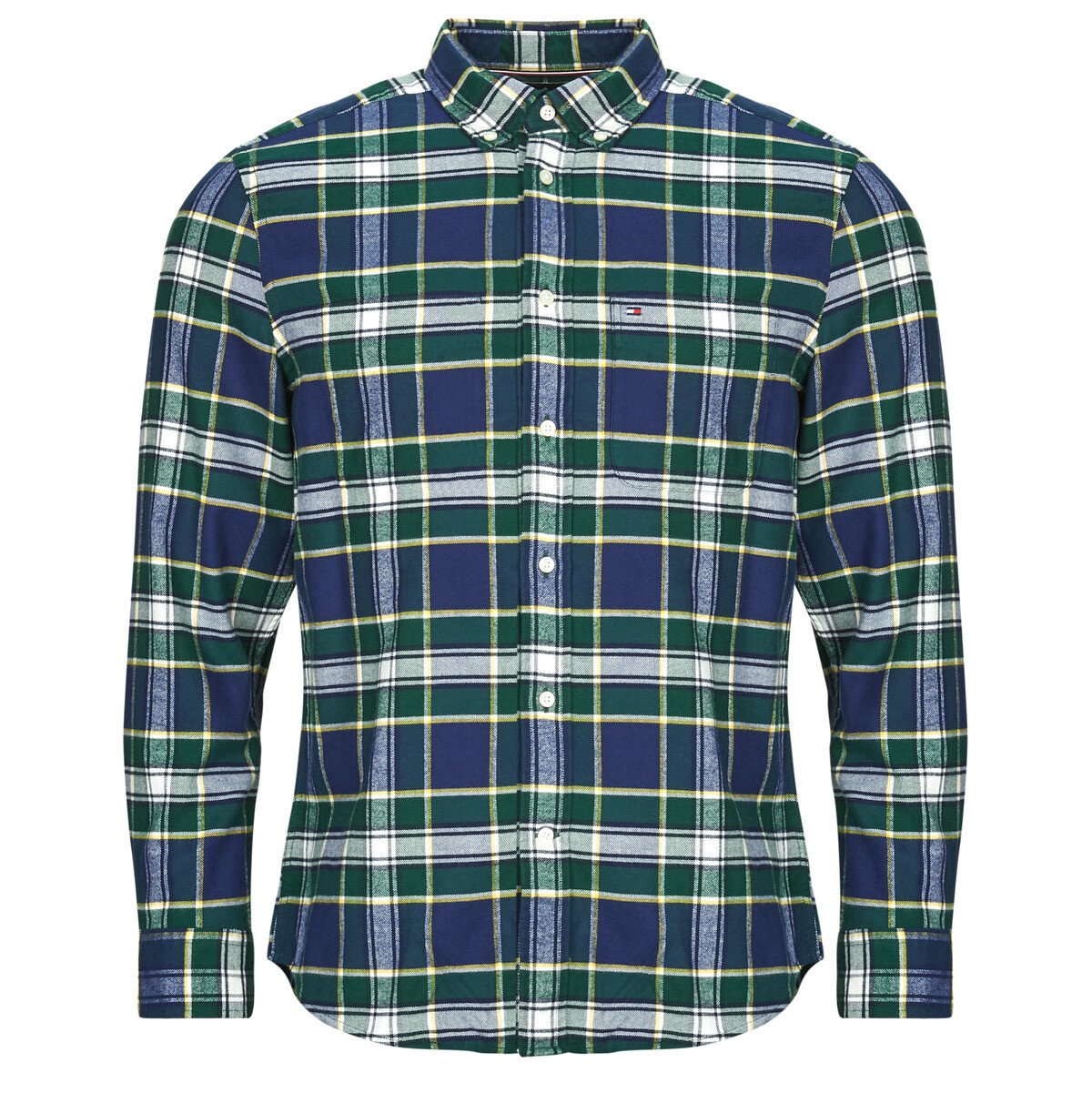 Tommy Hilfiger  HERO FLANNEL TARTN CHCK RF SHIRT  Zelená