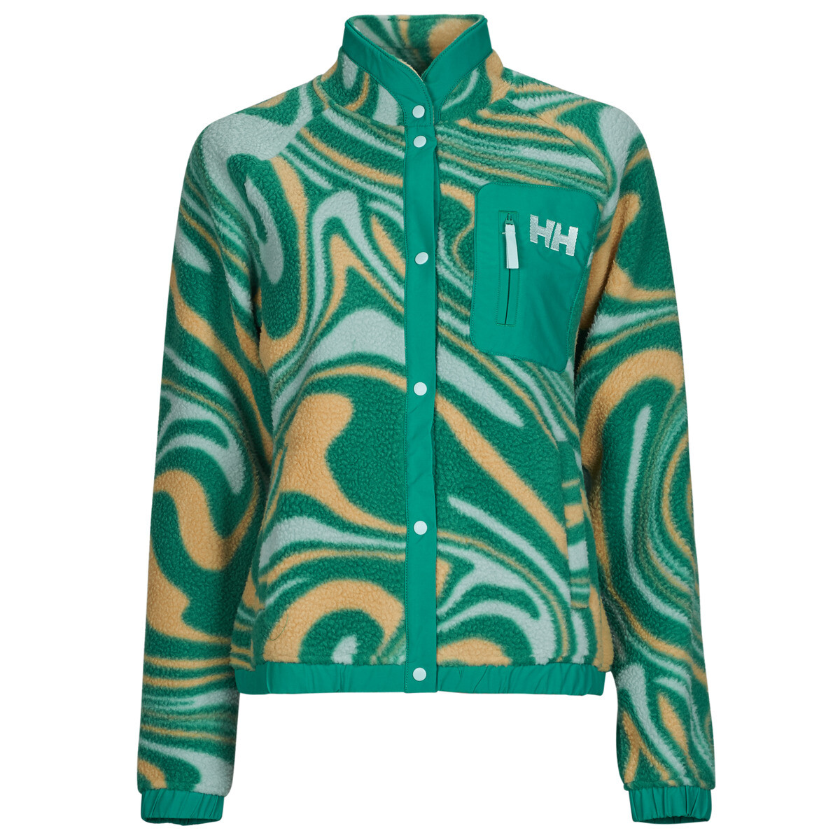 Helly Hansen  W IMPERIAL PRINTED PILE SNAP  Zelená