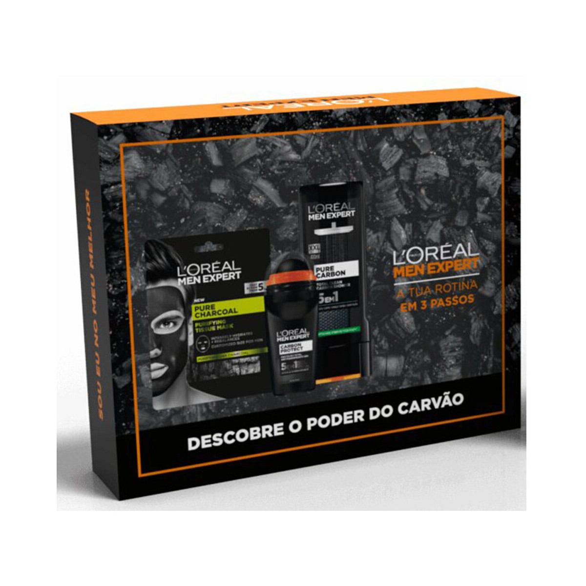 L’Oréal Paris  Carbon Set - Deodorant + Charcoal Sheet Mask + Shower G