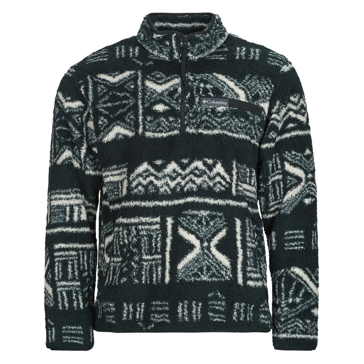 Columbia  RUGGED RIDGE HIGH PILE HALF ZIP  Černá