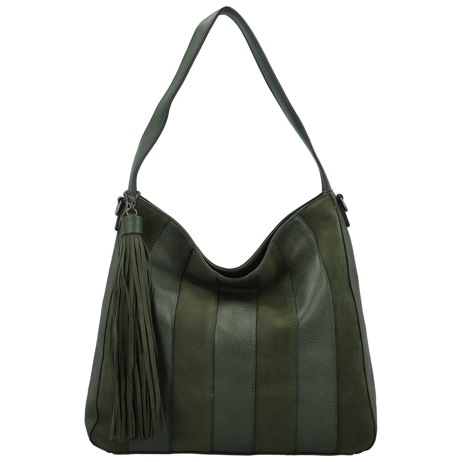 Trendy dámská koženková kabelka na rameno Skalreta, tmavě zelená