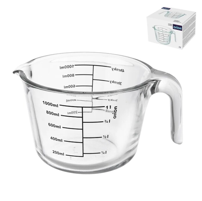 Odměrka 1L sklo borosilikát s výlevkou  ORION