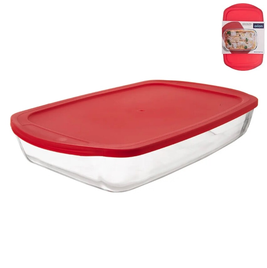 ORION Mísa sklo zapékací borosilikát/UH víko 39,5x24,5cm