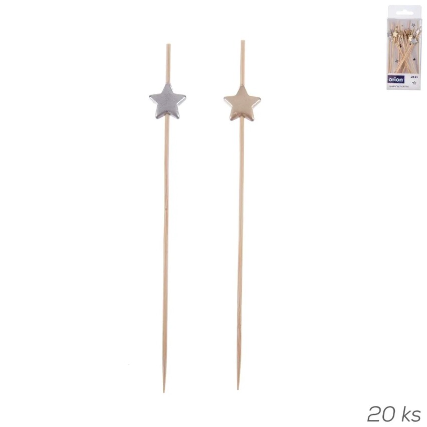 ORION Napichovátka bambus HVĚZDA 20ks