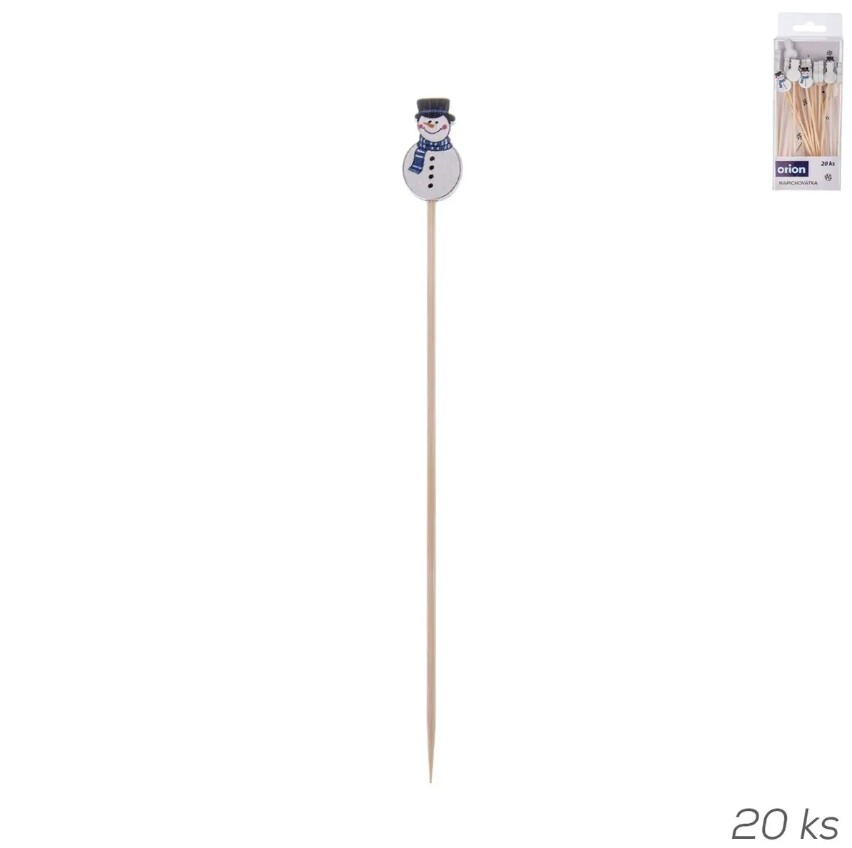 VERLO Napichovátka bambus SNĚHULÁK 20ks