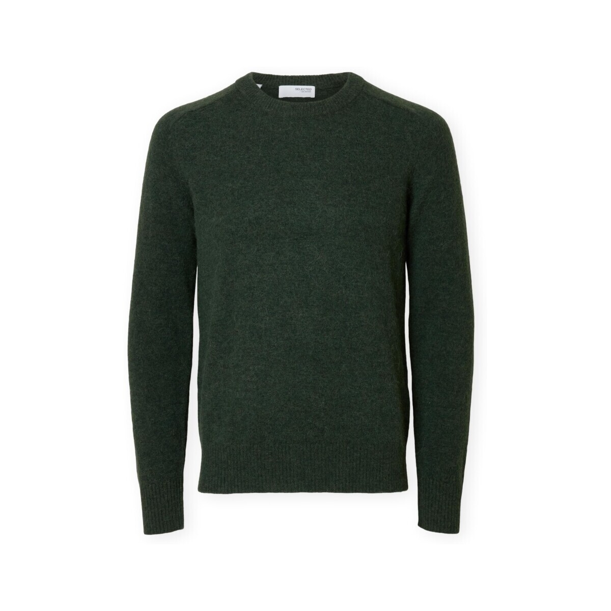 Selected  Noos Rai Knit - Deep Forest  Zelená