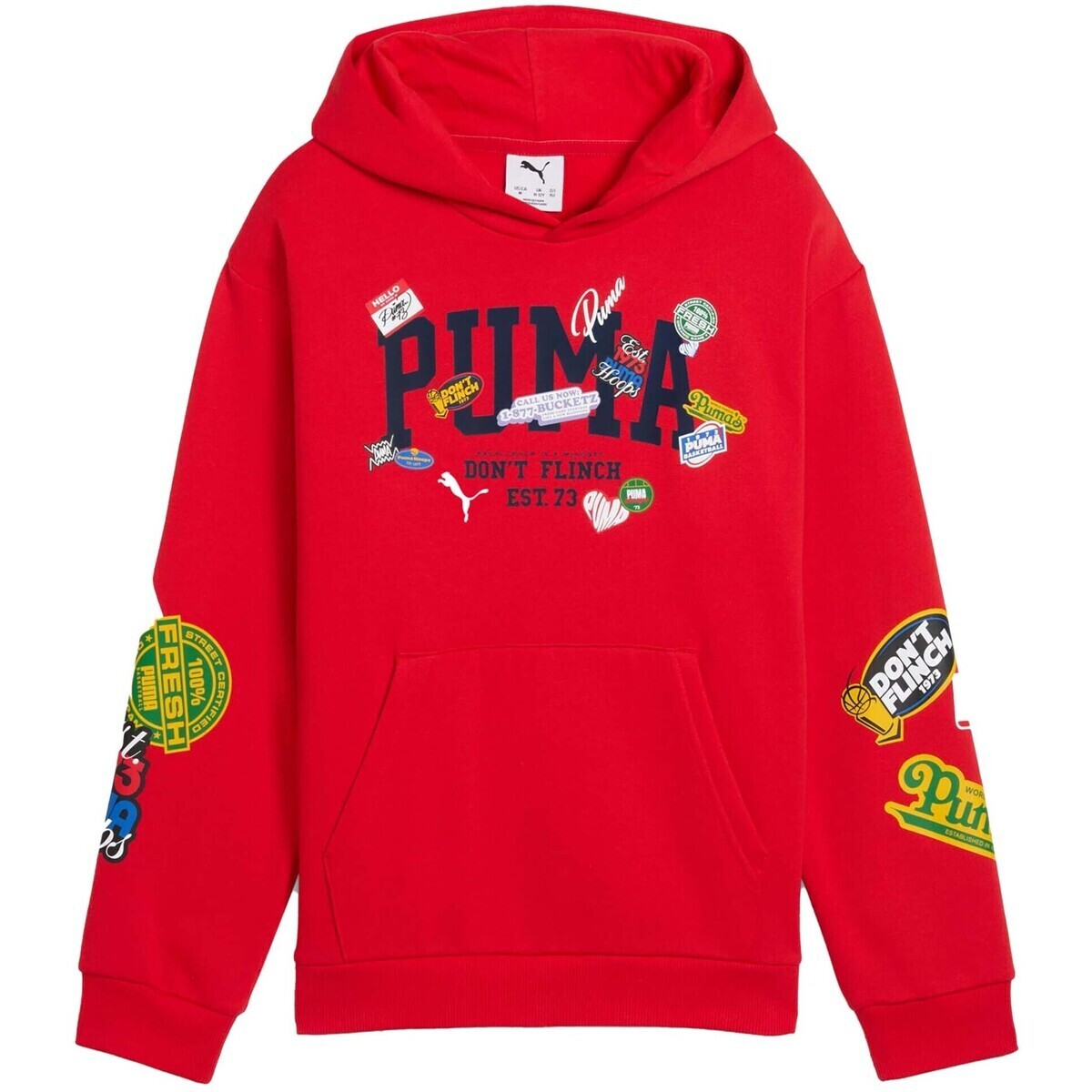 Puma  Basketball Hooperhotline Hoodie Fl B  Červená