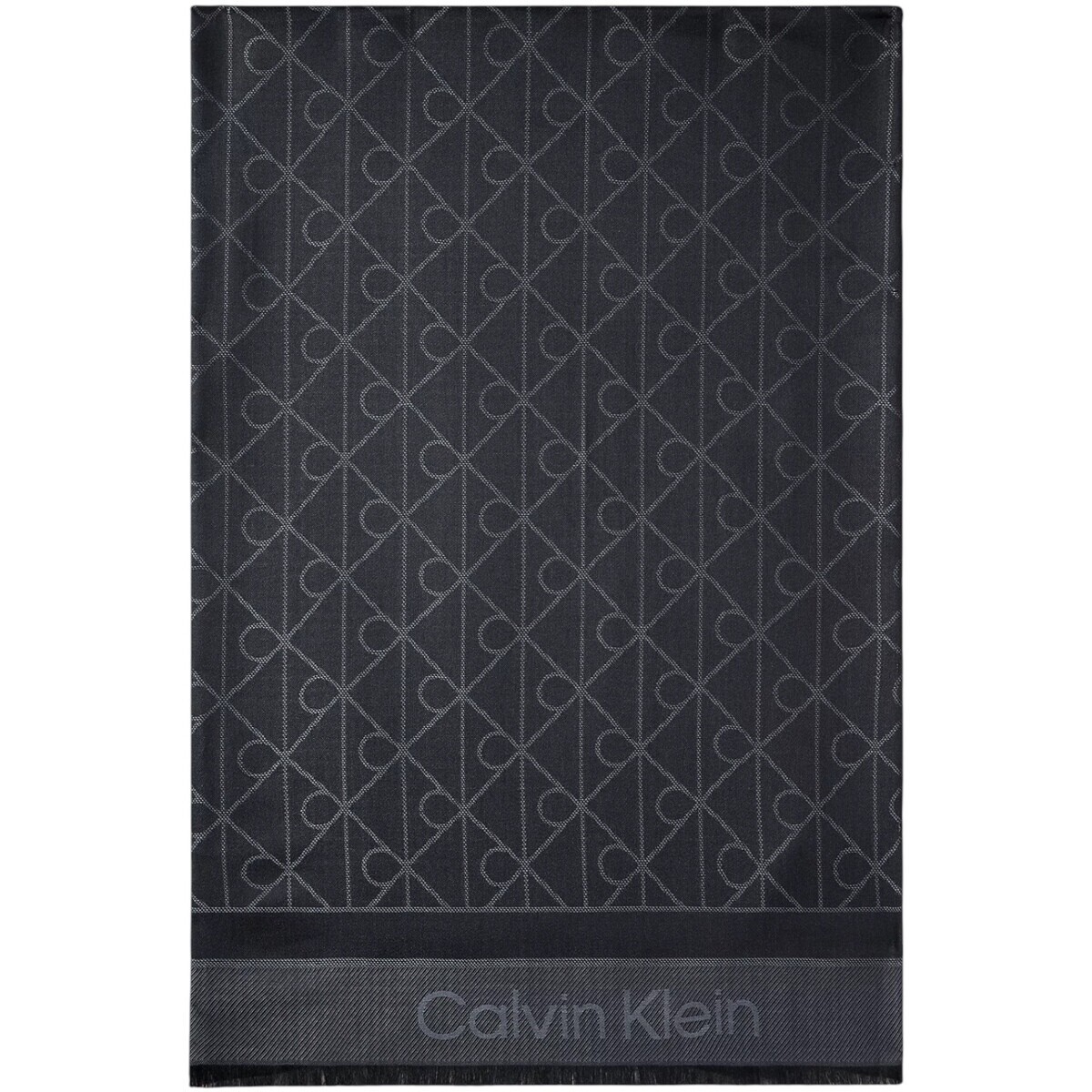 Calvin Klein Jeans  TONAL AOP MODAL LW SQUARE SCARF LV04D8063G  Černá