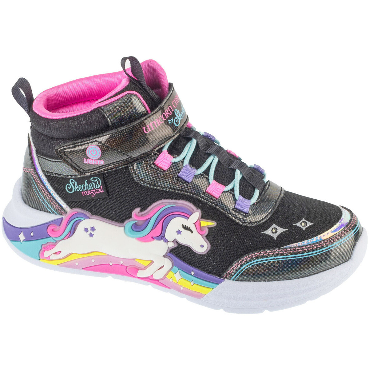 Skechers  S-Lights: Unicorn Chaser - Jumping Magic  Černá