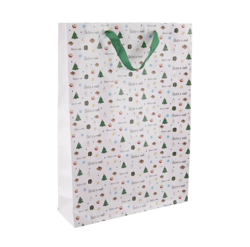 ORION Taška dárková 45,5x32,5x10cm  ŠŤASTNÉ A VESELÉ