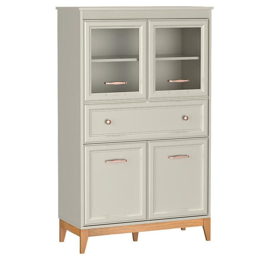 Nízká vitrína Windsor 5W kashmir/přírodní dub