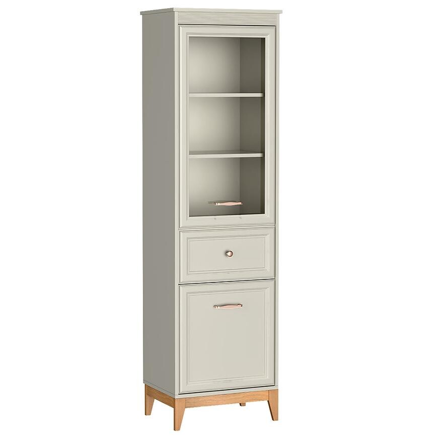 Nízká vitrína Windsor 6W kashmir/přírodní dub