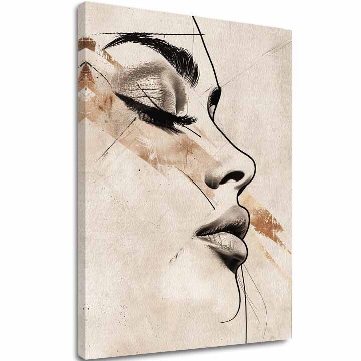 Portrét ženy v béžové barvě