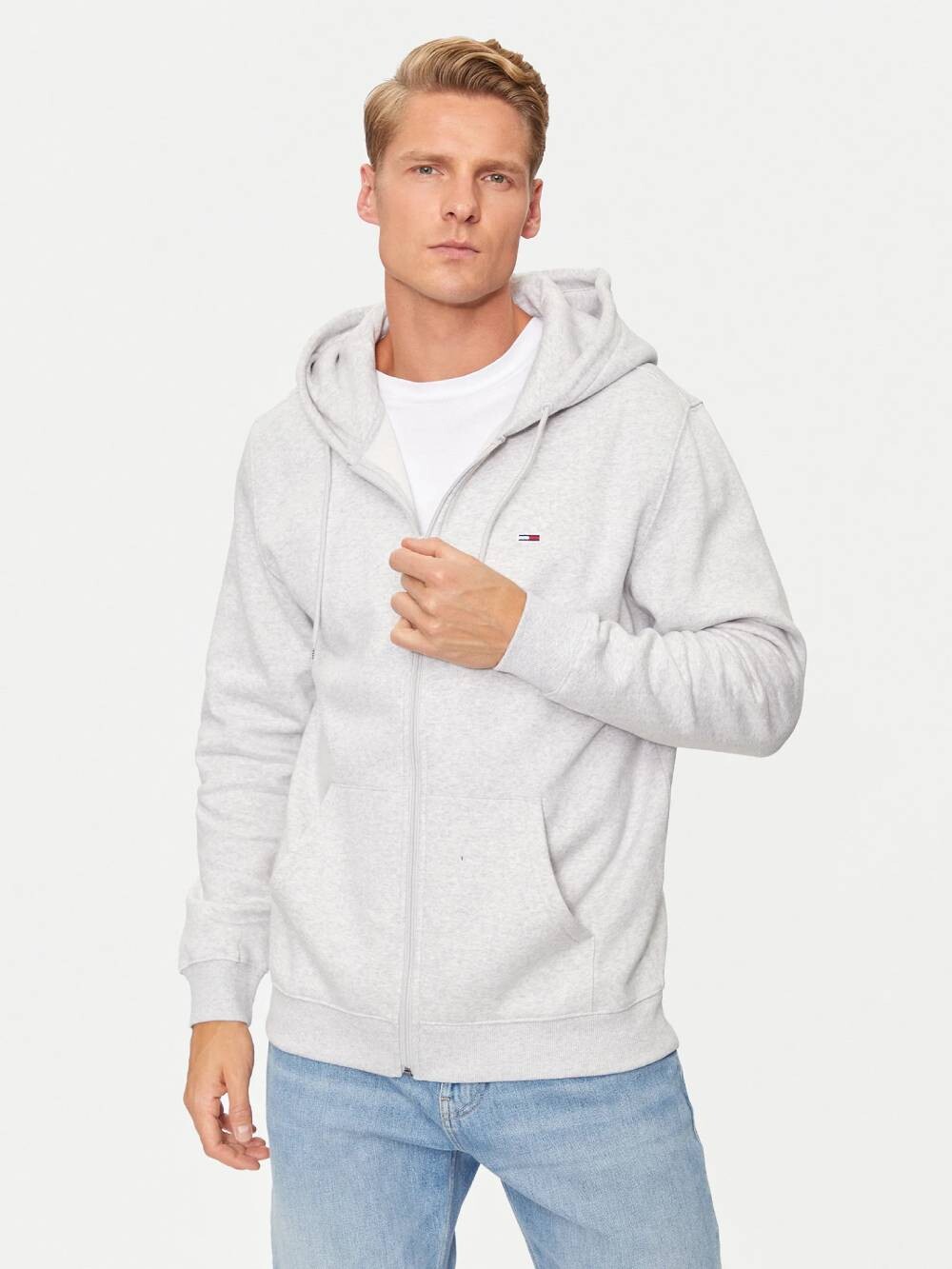 Tommy Jeans pánská šedá mikina DM0DM20743P09 M