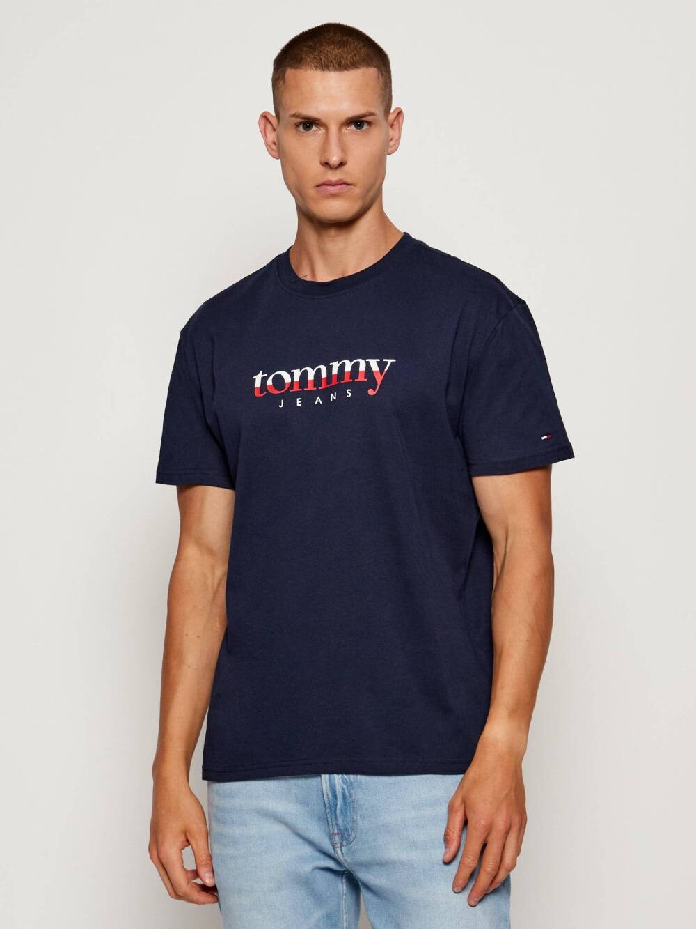 Tommy Jeans pánské modré triko DM0DM21978C1G S