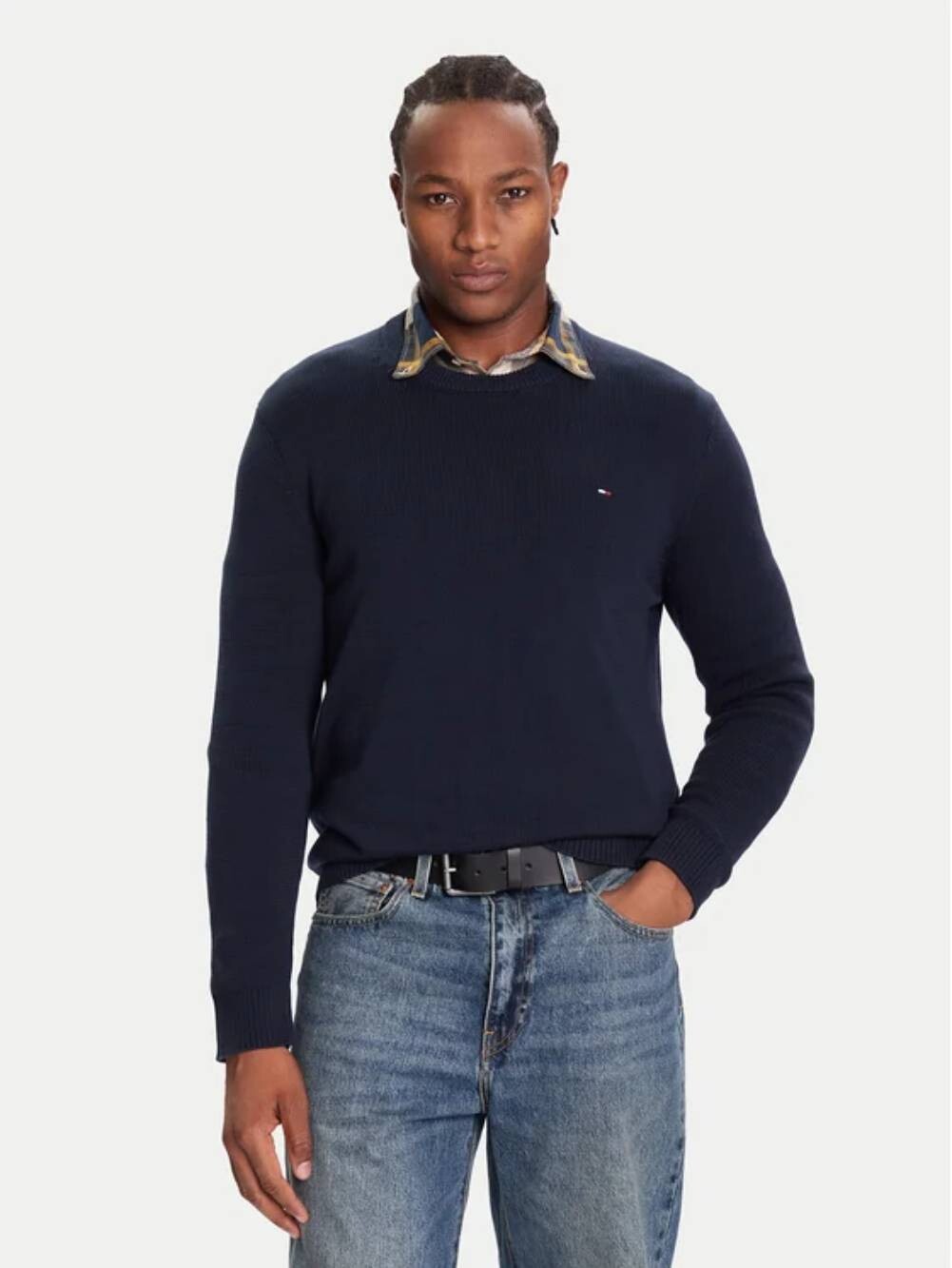 Tommy Jeans pánský modrý svetr DM0DM21787C1G M