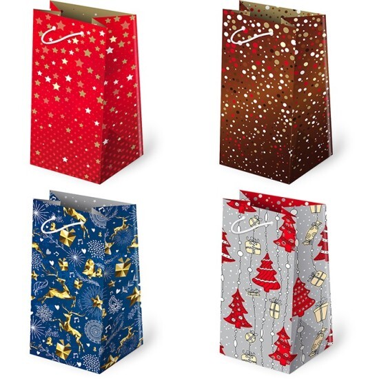 PAW Vánoční dárková taška - 10 x 22 cm - T7-S36