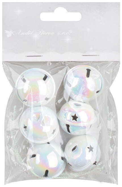 Anděl Rolničky - 3 cm - iridové - 6 ks - 2955