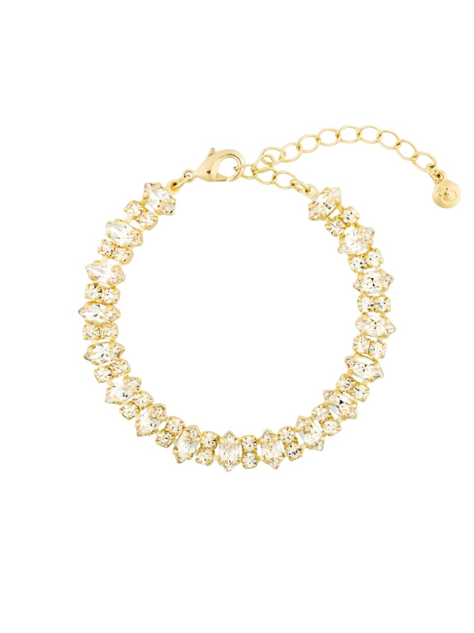 Preciosa Pozlacený náramek s čirým českým křišťálem Preciosa Lunara Spotlight 2578Y00