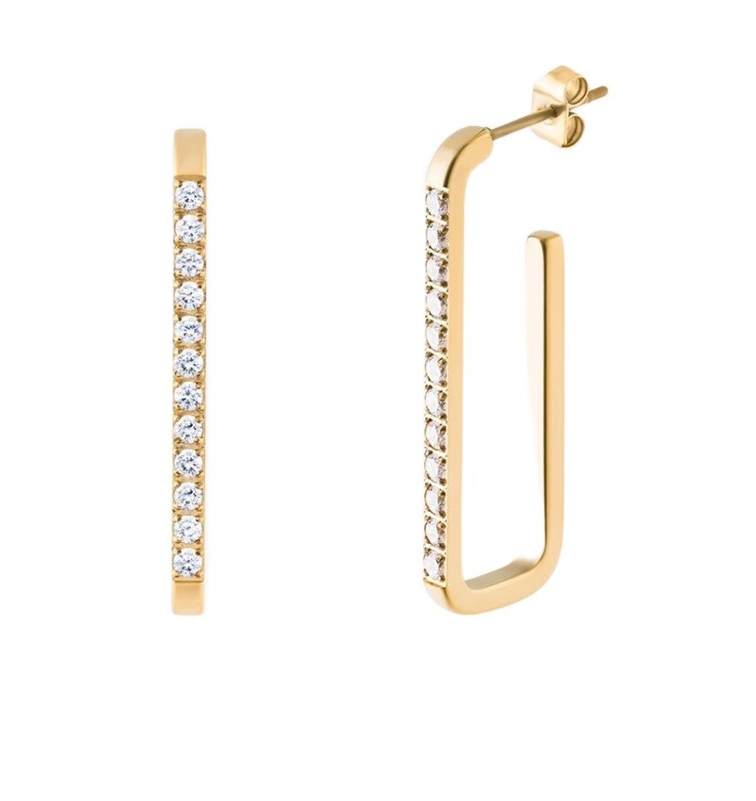 Preciosa Pozlacené náušnice s kubickou zirkonií Auris Spotlight 7504Y00