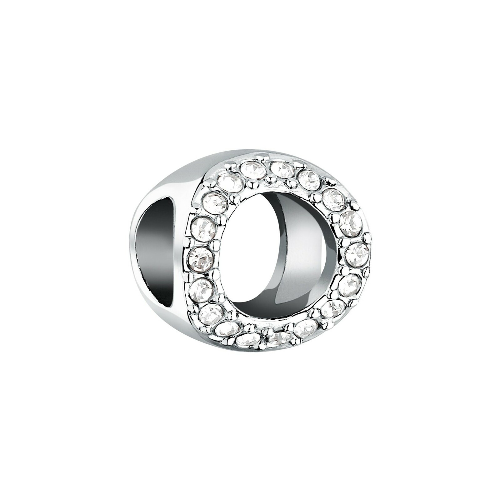 Morellato Stylový ocelový korálek Kroužek s krystaly Drops SCZ1404