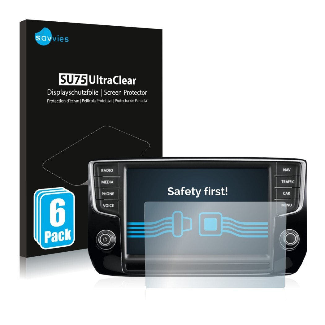 Ochranné fólie 6x Savvies Screen Protector for Volkswagen Passat 2015 Discover Pro 8