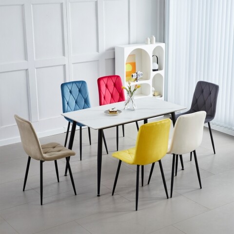 Jídelní židle MELITA zelenomodrá 90905F Idea