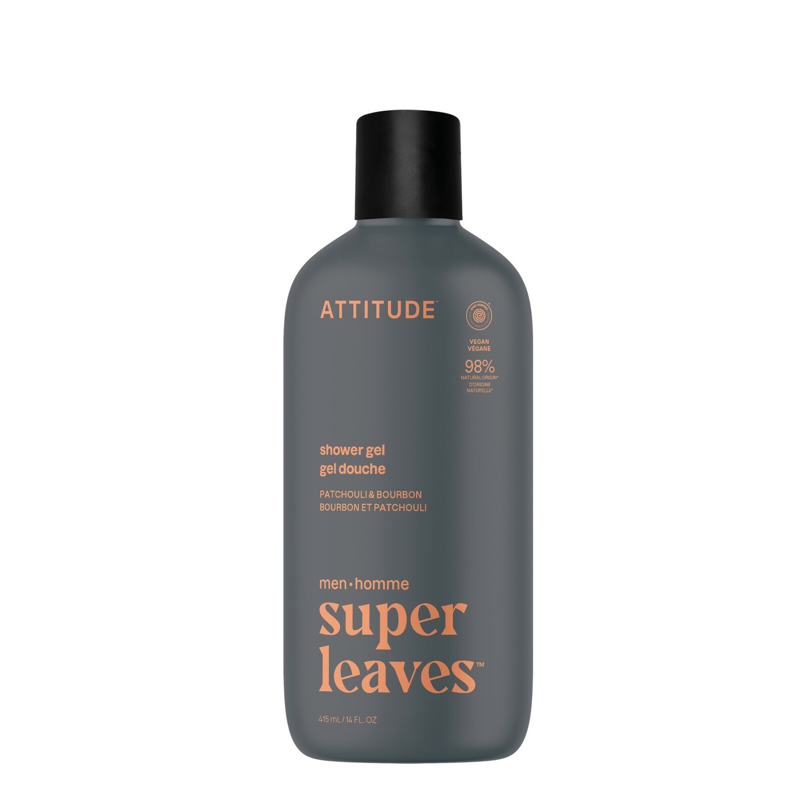 Attitude Pánský sprchový gel Super Leaves Patchouli & Bourbon (Shower Gel) 415 ml