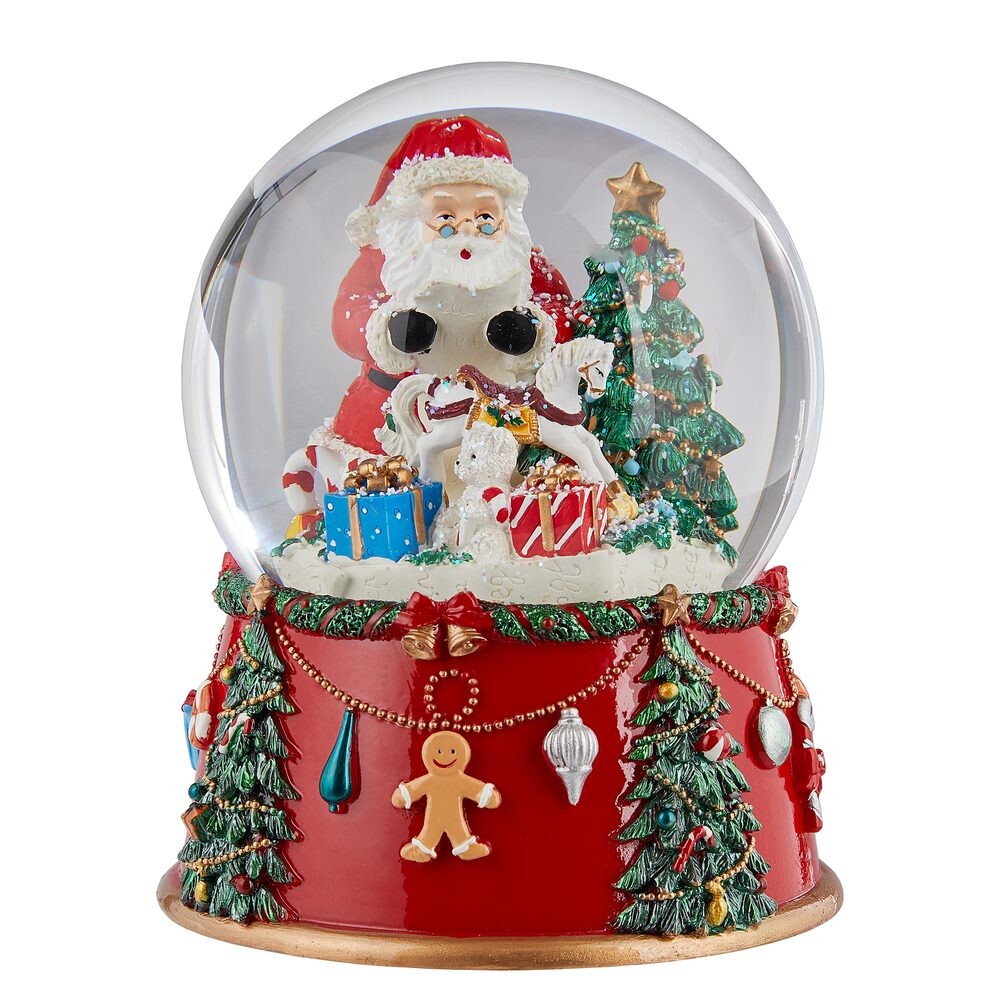 X-MAS Sněhová koule hrací 20 cm - červená