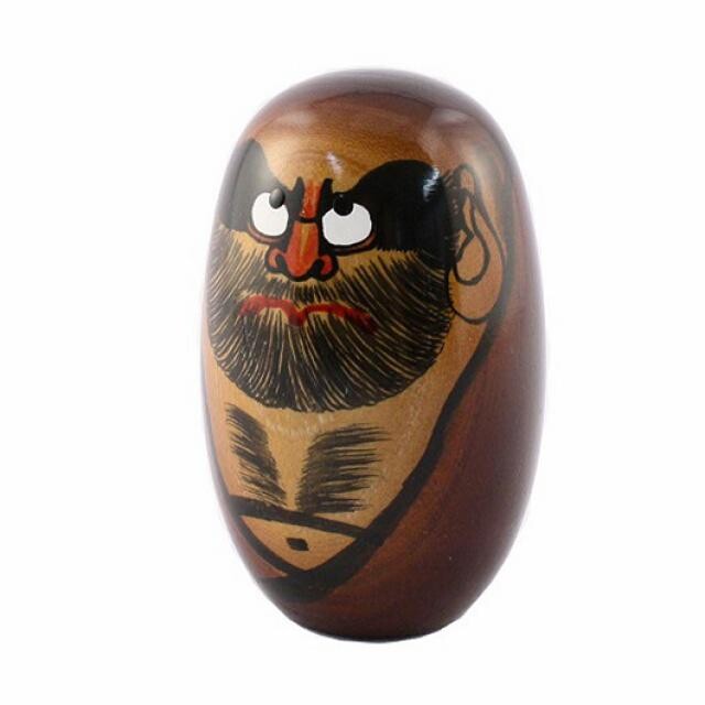 Japonská panenka Kokeshi Daruma, 9,5 cm