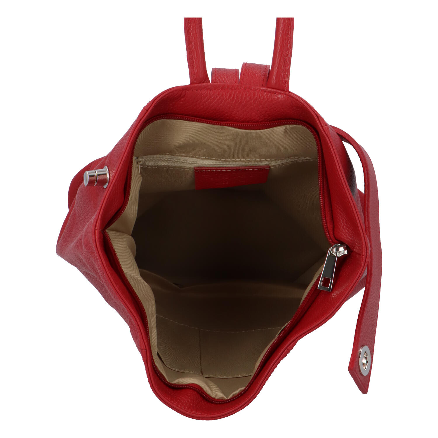 Městský kožený batůžek Kristýna, jasně červený