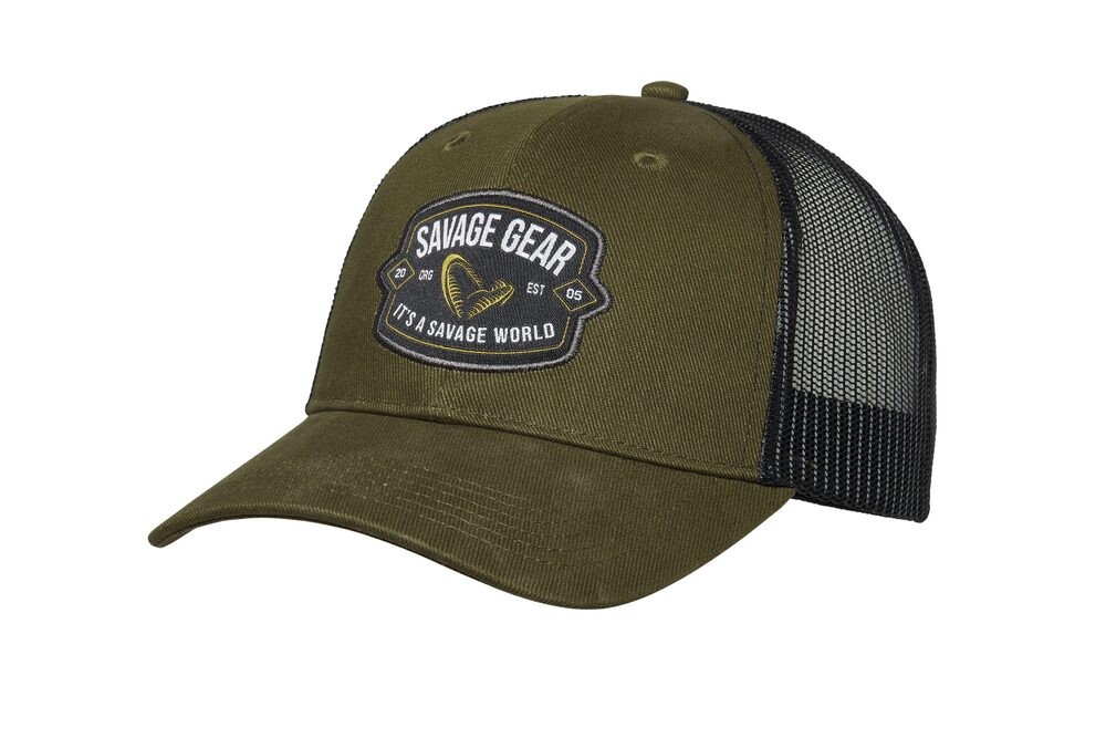 Savage Gear Kšiltovka Badge Trucker Cap Green