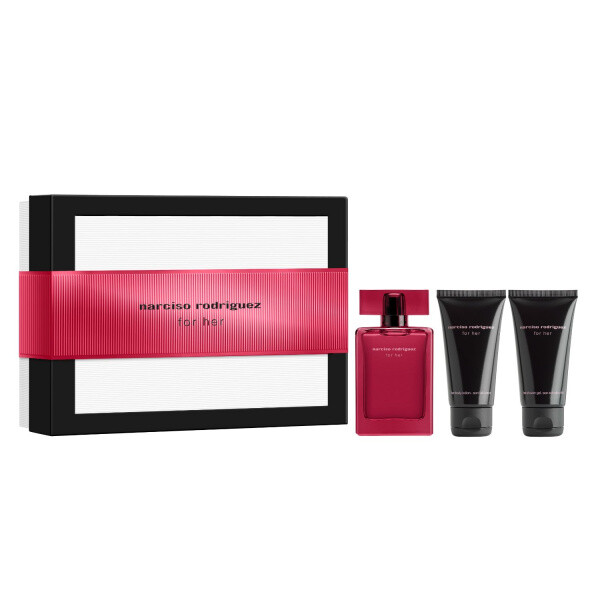 Narciso Rodriguez For Her Intense dárková sada (parfémová voda 50 ml + tělové mléko 50 ml + sprchový gel 50 ml) dámská