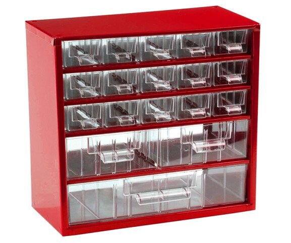 Závěsná skříňka Tokoz 06 15S+2M+1L - červená