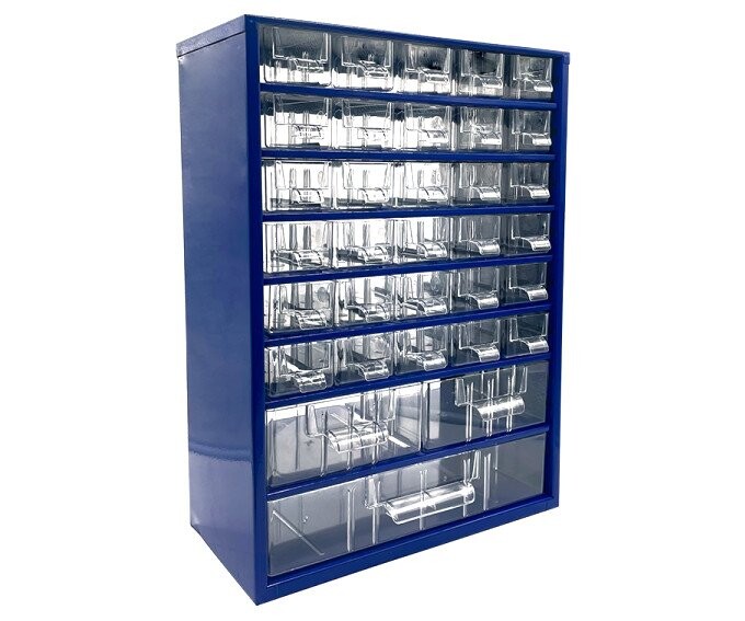 Závěsná skříňka Tokoz 09 30S+2M+1L - modrá