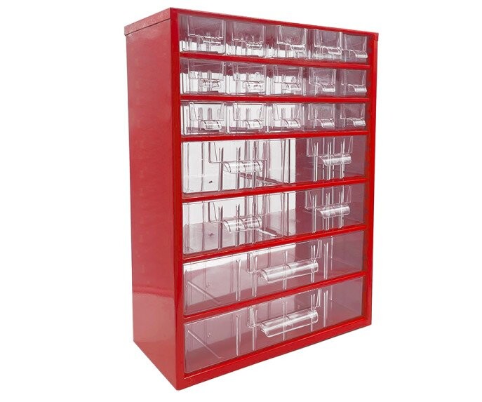 Závěsná skříňka Tokoz 09 15S+4M+2L - červená