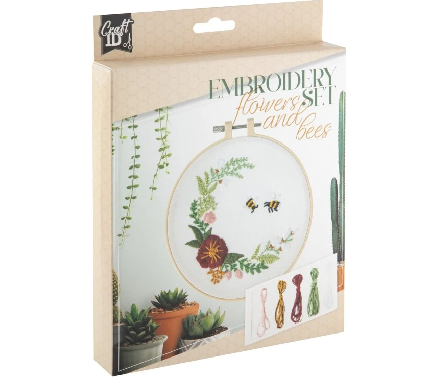 Sada na vyšívání - Květiny a včely