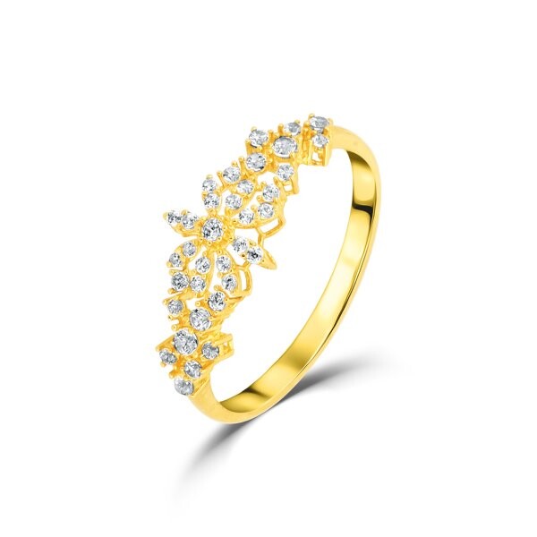 Prsten se syntetickými kameny 226-227-1600 54-1.40g