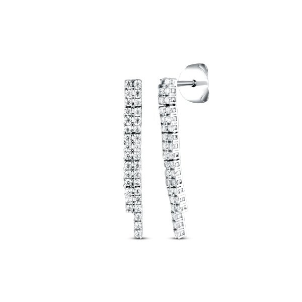 Náušnice se syntetickými kameny 336-227-120000 1.55g