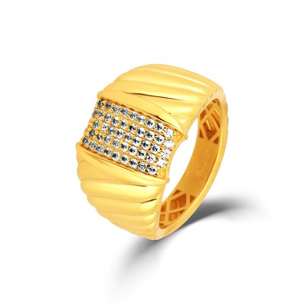 Prsten se syntetickými kameny 226-227-1056 52-3.75g