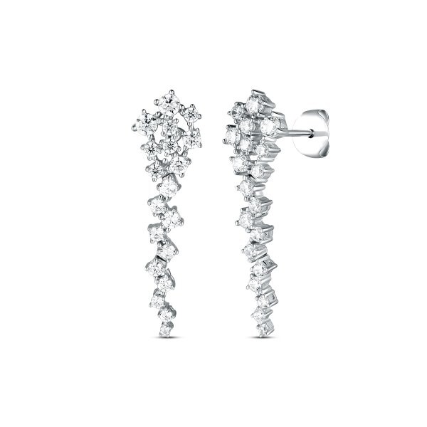 Náušnice se syntetickými kameny 336-227-165000 3.05g